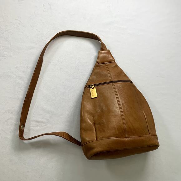 Tignanello Tan Leather Sling Bag - Picture 2 of 15